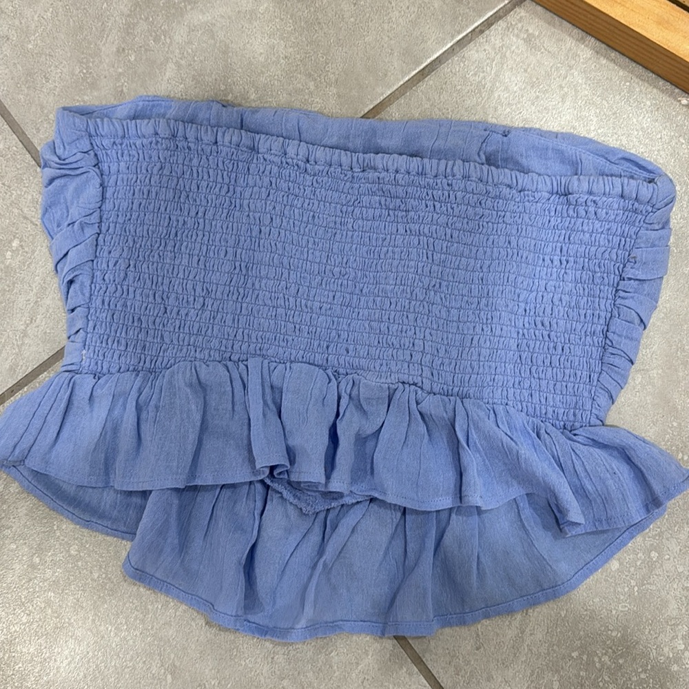FREE PEOPLE RUFFLE STRAPLESS TOP - Picture 2 of 2